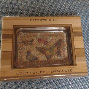 Glass Paperweight - Butterfly Design